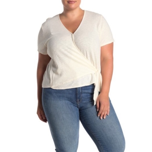 Madewell Texture & Thread Wrap Top XL XXL - Picture 3 of 5
